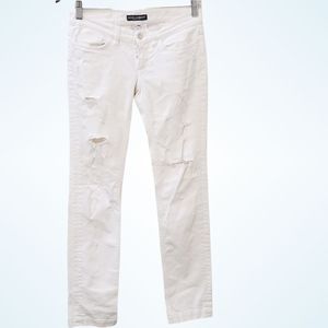 Dolce and Gabbana Distressed Straight Leg Jeans